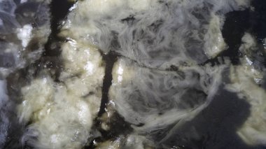 Volga nehrinde buz. Tasarım çalışmalarınız için arkaplan.