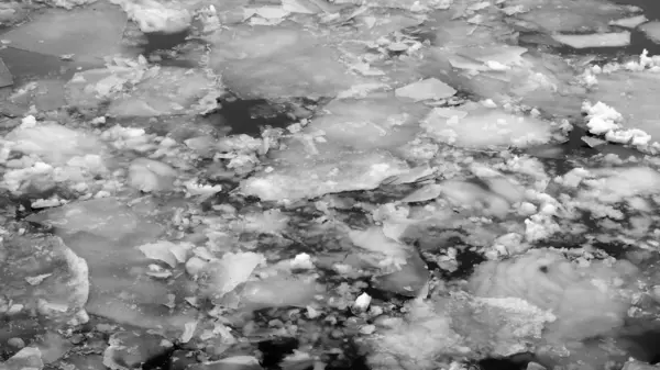 Volga Nehrinde Buz Tasarım Çalışmalarınız Için Arkaplan — Stok fotoğraf