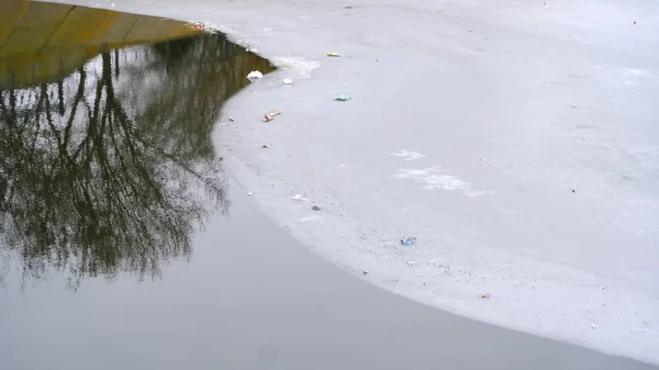 Hielo Río Volga Antecedentes Para Trabajo Diseño — Foto de Stock