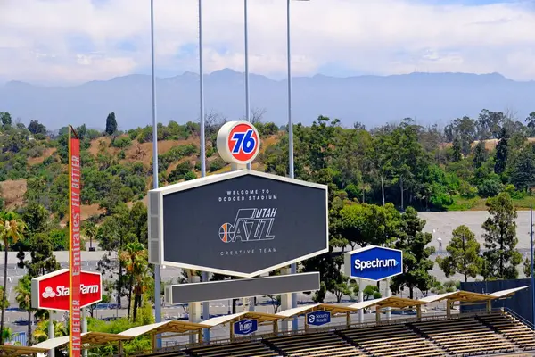 Basebollstadion Usa Los Angeles Juli 2019 Idrottsanläggning För Publikationer Och — Stockfoto