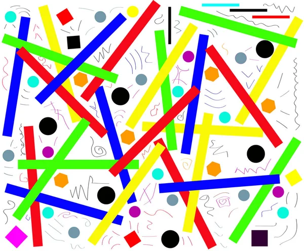 Farbige Geometrische Formen Linien Vektor Eps Illustration Abstrakter Hintergrund Für — Stockfoto