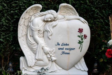 Friedhof Tegel, Berlin, Germany -november 29, 2018: A heart with