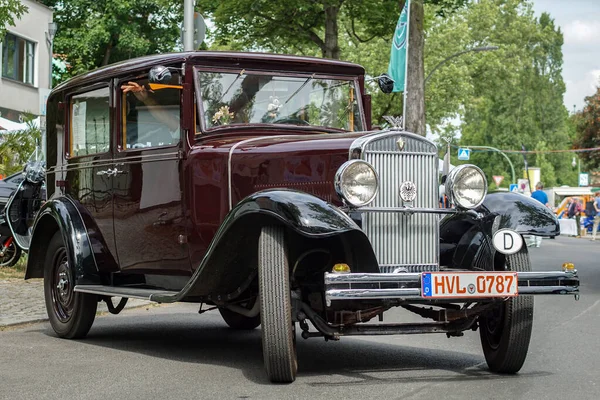 Welfenallee Berlin Juni 2018 Ein Rot Schwarzer Wanderer Beim Oldtimertreffen — Stockfoto