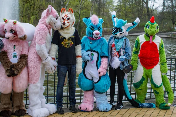 Volkspark Friedrichshain Berlin Germany April 2018 European Furry Walk Volkspark — 图库照片