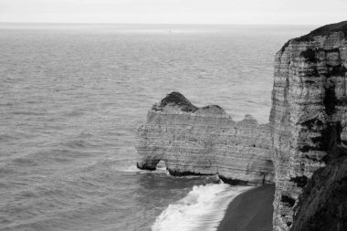 Etretat 'taki Normandiya Kıyısı