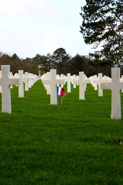 诺曼底美军公墓和纪念馆 — 图库照片