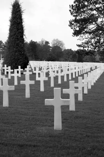 Amerykański Cmentarz Wojenny Normandii — Zdjęcie stockowe