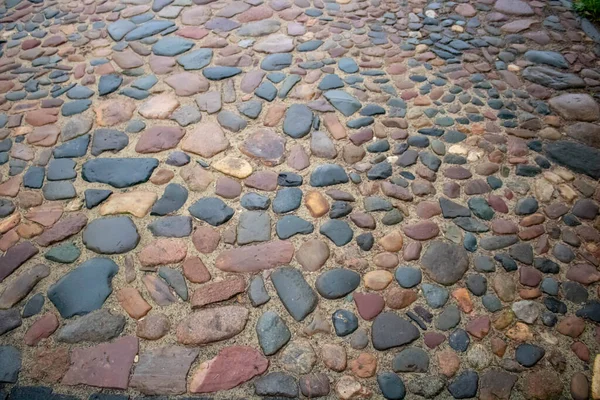 Romantic Cobblestone pavement street background block brick — ストック写真