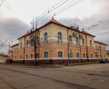 Rybinsk, Rusya Küçük Rus kasabası Rybinsk 'teki eski ev