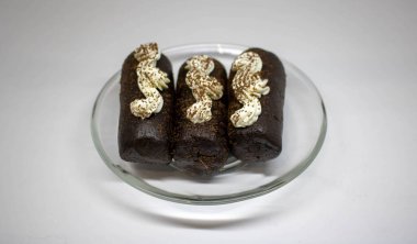 Çikolatalı ve tatlı. Patates keki. tatlı