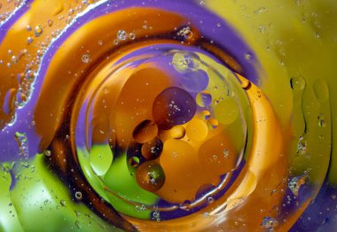 Uzay ya da gezegenler evren soyut arka plan. Soyut molekül atom yapılandırması. Su kabarcıkları. Makro hava ya da molekül atışı. Biyoloji, fizik veya soyut arkaplan.