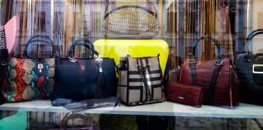 Window with mannequin and accessories. modern retro