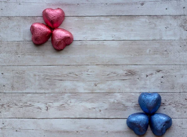 Valentine Candies Shape Heart Tree Background — Stock Photo, Image