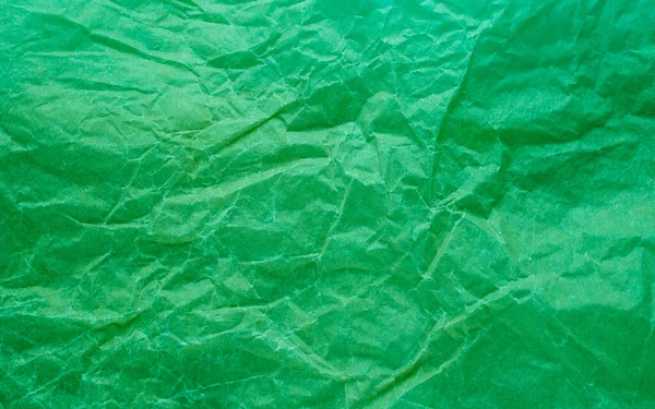 Rumpat Papper Konsistens Grön Textur Skrynkligt Papper Rumpat Papper Rynkpapper — Stockfoto