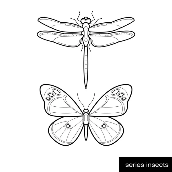 Conjunto de iconos de insectos . — Vector de stock