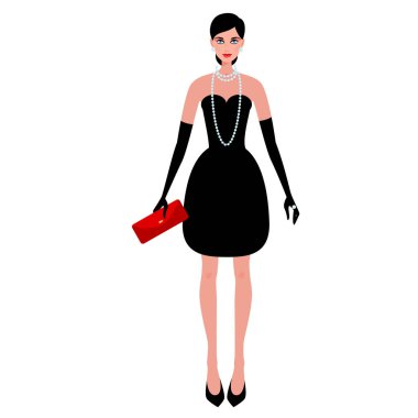 Akşam giysi moda kız.