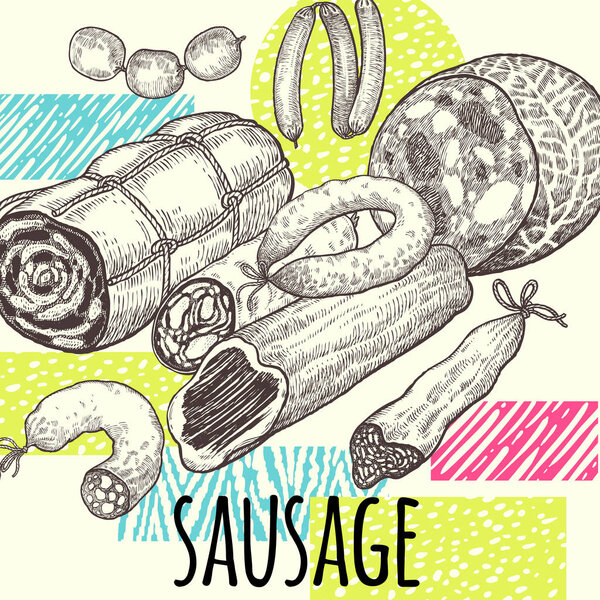 Дизайн с мясной продукцией
.