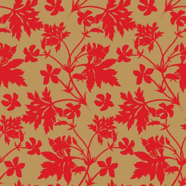 Çiçek Sardunya. Sorunsuz çiçek desenli.