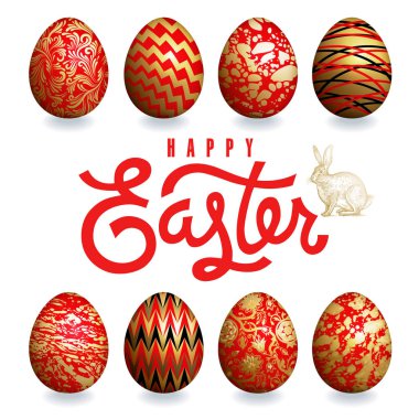 Paskalya yumurtaları, Paskalya tavşanı ve yazıt 