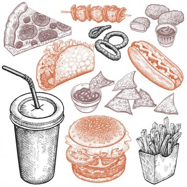 Fast food seti.