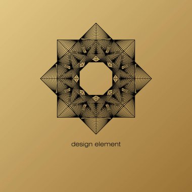 Bir logo oluşturmak için vektör art deco çerçeve.