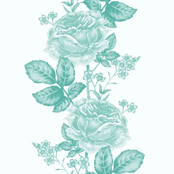 Fond Sans Couture Vectoriel Des Fleurs Des Roses Conception Pour — Image vectorielle