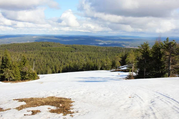 Sweden in Winter. Skiing slope Hovfjllet in Torsby, Varmland in Sweden. Tourist attraction.