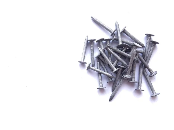 Zink Nails Isolated White Background — Stock Photo, Image