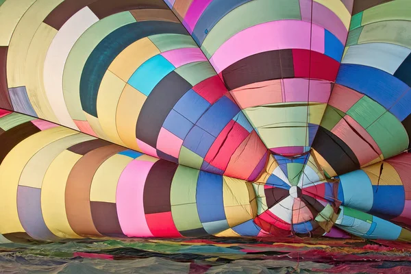 Inneren Eines Heißluftballons Beginn Des Aufblasens — Stockfoto