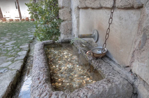 Old vintage stone fountain