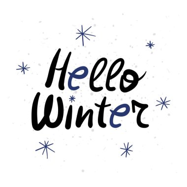 Merhaba kış el yazısı.