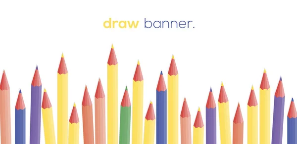 Dibujar banner con pensadores de colores diferentes alturas — Archivo Imágenes Vectoriales
