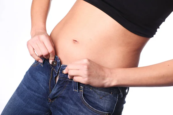 Fat belly. Overweight. — Stock Photo, Image