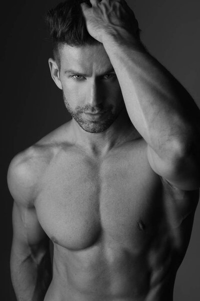 Sexy man posing in underwear.