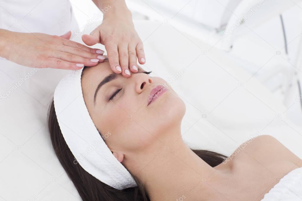 Facial massage. Skin care.