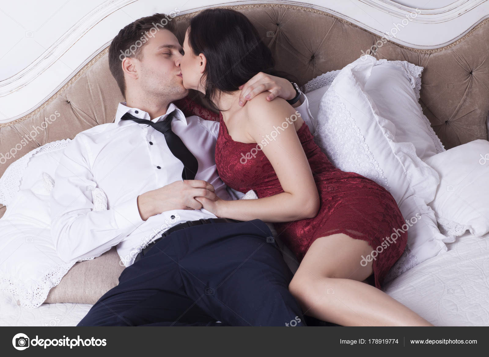 Sexy couple in bed room