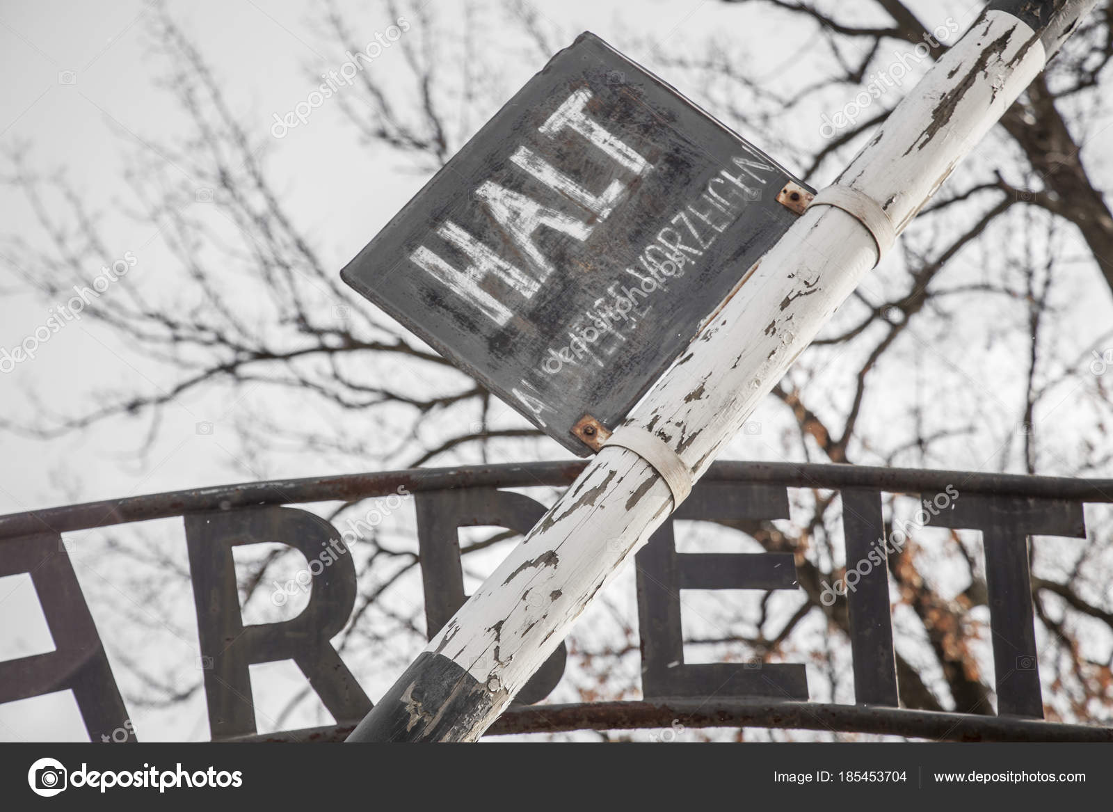 Main Entrance Gate Auschwitz Concentration Camp Biggest Nazi