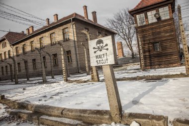 Dikenli tel çit Auschwitz II-Birkenau. Üzücü geçmişi.