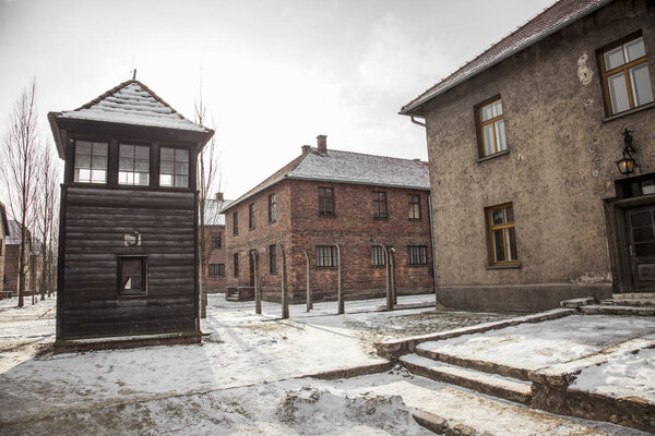 Concentration camp Auschwitz-Birkenau in Oswiecim, Poland.