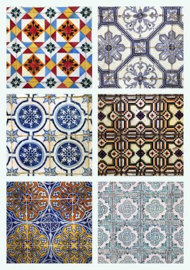Muhteşem çiçek patchwork tasarım. Düz üzerinden tasarlayın. Mediterranean.