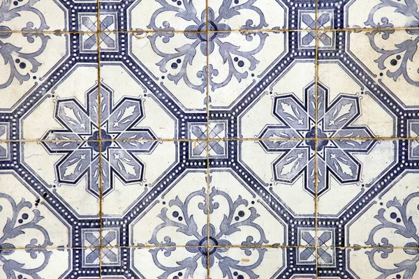Великолепный Цветочный Лоскутный Дизайн Дизайн Прямо Португалии Средиземноморье — стоковое фото