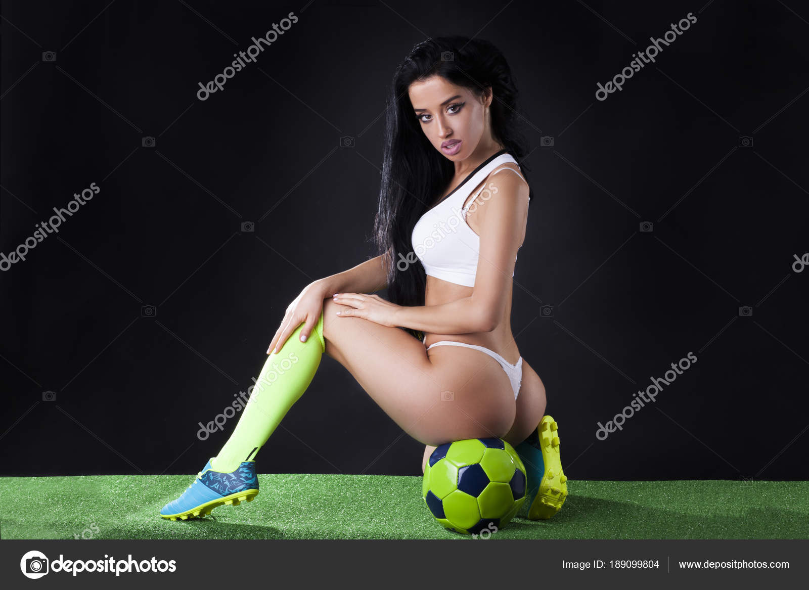 Erotic woman in grass