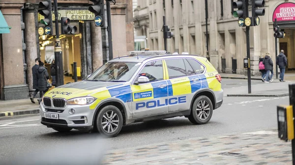 Londres Reino Unido 2019 Coche Policía Calle — Foto de Stock