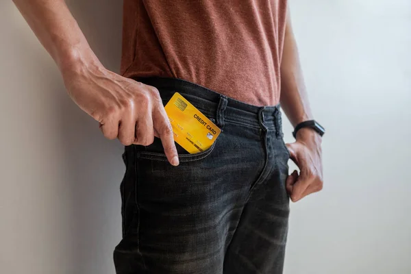 Business men use credit cards for shopping and payment — Stock Photo, Image