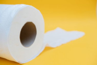 Kişisel temizlik kağıtlarını temizlemek için tuvalet kağıdı rulosu..