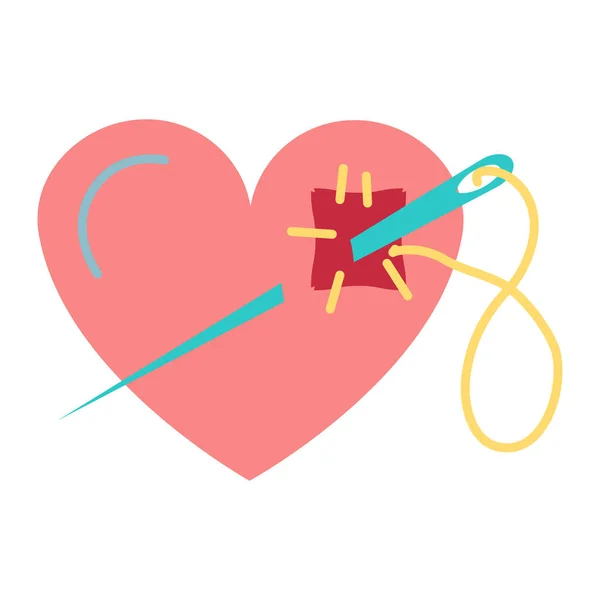 Sticker patch sur le cœur pour la Saint Valentin vacances . — Image vectorielle