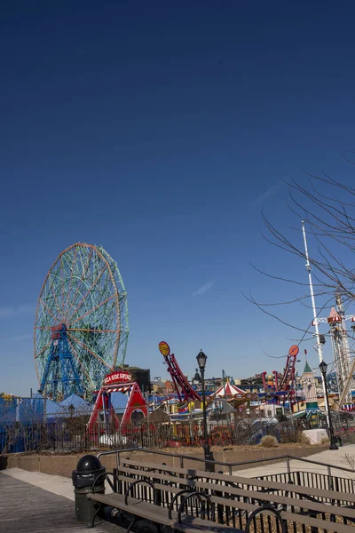 Paysage Coney Island Coney Island Heure Hiver — Photo