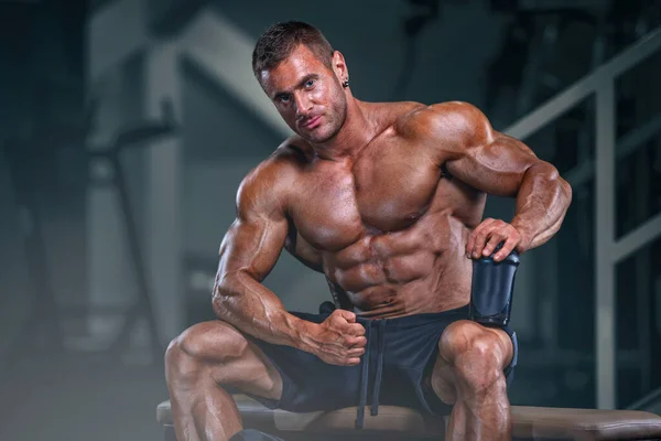 Suplement Diety Muscular Men Drinks Protein Napój Energetyczny Treningu — Zdjęcie stockowe