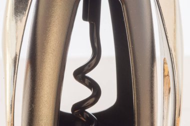 güzel makro tirbuşon beyaz arka planda