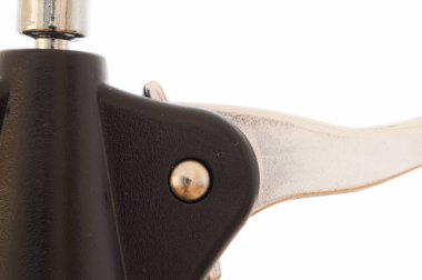 Beyaz arka planda tirbuşon detayını güzel makro